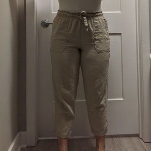 capri pant lightweight tan